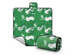 Qunature Coperta Da Picnic 200X200Cm Coperta Da Campeggio All'aperto Impermeabile Pieghevole Tappeto Da Picnic Verde