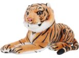 Brubaker Peluche Tigre - Peluche 25 Cm - Peluche Per Bambini Sdraiati - Piccolo Felino Rapace - Giocattolo Per Bambini, Marrone