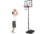 Canestro Da Basket Costway Per Esterno, Supporto Per Pallacanestro Regolabile In Altezza Da 172 A 305 Cm Con Tubo Centrale E Supporto Rimovibile