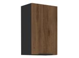 Mobile Cucina Superiore Tova - Larghezza 45 Cm, Noce Okapi / Nero