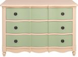 Casa Padrino Cassettiera In Stile Country Con 3 Cassetti Beige / Verde 130 Cm - Mobili In Stile Country