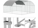 Recinto Per Polli Ruspanti Tolletour - Pollaio Con Tetto A Cupola In Metallo, Porta E Chiusura - Recinto Per Polli Ruspanti, Piccoli Animali E Piante - 3X4X2M Con Area Di Manovra Di 12 M²