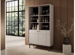 Cassettiera Cashmere 184,6 Cm, Gambe Nere, Mobile Elegante