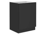 Mobiletto Inferiore A Un'anta Saju - Larghezza 60 Cm, Nero