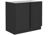 Mobile Angolare Allungabile Saju - Larghezza 105 Cm, Nero