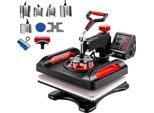 Termopressa 11 In 1, 12 X 15 Pollici, Stampante Multifunzionale A Conchiglia, Macchina Digitale A Doppio Tubo Per Il Trasferimento Di Calore, Macchina A Sublimazione Swing Away Per Magliette, Cappelli, Berretti, Tazze, Piatti, Penne, Scarpe, Nero