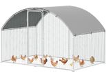 Recinto Per Polli Ruspanti Tolletour - Pollaio Con Tetto A Cupola In Metallo, Porta E Chiavistello - Recinto Per Polli Ruspanti, Piccoli Animali E Piante - 3X2X2M Con Area Di Calpestio Di 6M²