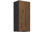 Pensile Alto Tova - Larghezza 30 Cm, Noce Okapi / Nero
