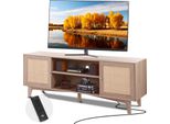 Vevor Porta Tv In Rattan 191Cm Mobile Tv Boho Mobile Tv In Rovere