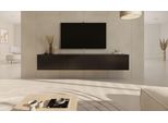 Pensile Moderno Rtv Nero, Design Minimalista - 3 Ante