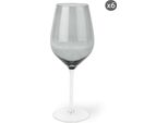 Excelsa Set Di 6 Bicchieri Da Vino Colorati 50 Cl Grigio