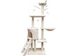 Tiragraffi Alto 150 Cm Albero Per Gatti Albero Per Gatti Torre Di Arrampicata Grotta Per Gatti Beige 10930