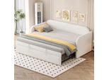 Divano Letto Flieks 90X190Cm/180X190Cm, Divano Letto Imbottito Con Letto Estraibile, Letto Singolo Per Ragazzi Con Rete A Doghe, Biancheria Da Giorno, Beige