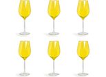 Excelsa Set Di 6 Bicchieri Colour Wine Glass 50 Cl Giallo