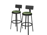 Vicco Sgabelli Da Bar Caracas, 34 X 102 Cm 2 Parti, Nero