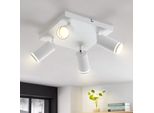 Zmh Led Plafoniera Nera Faretto Da Soffitto 4 Fiamme GU10 Faretto Orientabile Faretti Da Soffitto In Metallo Per Corridoio Soggiorno Camera Da Letto, Senza Lampadine