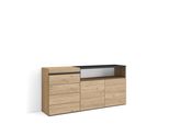 Cassettiera, 157X35X75Cm, Camera Da Letto, Con Stoccaggio, Rovere