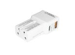 Prio Fast Charge World Caricatore Da Viaggio 25W Pd Pps (Usb C) + Qc 3.0 (Usb A) Bianco
