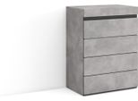 Cassettiera, 57X35X75Cm, Camera Da Letto, Con Stoccaggio, Cemento