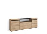 Cassettiera, 214X35X75Cm, Camera Da Letto, Con Stoccaggio, Rovere