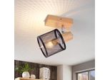 Zmh Faretto Da Soffitto1Flame Lampada Da Soffitto Nera E14 Faretto Da Parete Orientabile Lampada Da Cucina Vintage Legno Soffitto Spot Led Soggiorno Camera Da Letto Corridoio Senza L