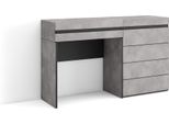 Tavolo Da Toeletta, 127X75X35Cm, Con Cassetto, Cassettiera, Cemento