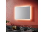 Sonni 80X60Cm Specchio Da Bagno Con Illuminazione A Led Specchio Da Bagno Illuminato Specchio Da Parete