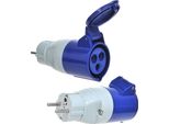 Adattatore Spina Adaper Da Schuko A Attacco Cee Caravan Camper Roulotte Barca 230V