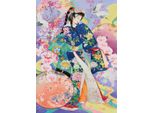 Puzzle Da 1000 Pezzi - Puzzle - Japan Kimono Art -Seika Di Haruyo Morita + Cornice In Alluminio Per 1000 Pezzi