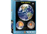 Puzzle Da 1000 Pezzi - Puzzle - La Terra Con Date E Sezione Trasversale + Set Di 3 Accessori Per Puzzle Deluxe