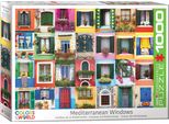 Puzzle Da 1000 Pezzi - Puzzle - Vedute Di Finestre Del Mediterraneo + Accessori Per Puzzle