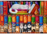 Bluebird Puzzle Cats Bookshelf Puzzle - 1000 Pezzi Puzzle Divertente