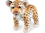Brubaker Leopardo - Peluche Da 30 Cm - Peluche Per Bambini - Peluche Per Gatti Grandi In Piedi - Peluche Per Bambini, Marrone