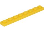Piastra Lego® 1X8 3460 - 1 Pezzo Giallo