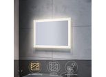 Sonni 50X70Cm Specchio Da Bagno Con Illuminazione A Led Specchio Da Bagno Specchio Da Parete Specchio Illuminato