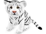 Brubaker Peluche Tigre - Peluche Da 30 Cm - Peluche Per Bambini Grande Gatto Seduto - Peluche Per Bambini, Bianco