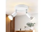 Zmh Faretto Da Soffitto Led Lampada Da Cucina GU10 - Lampada Da Soffitto 2 Fiamme Rotonde 350° Punti Luce Da Soffitto Per Cucina Corridoio Camera Da Letto Soggiorno - Senza Lampadine