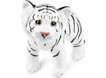 Brubaker Peluche Tigre - Peluche 30 Cm - Peluche Per Bambini Grande Gatto In Piedi - Peluche Per Bambini, Bianco