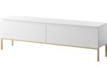 Selsey Bemmi - Mobile Tv, Bianco Con Struttura In Metallo Dorato, 150 Cm