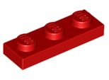 Piastra Lego® 1X3 3623 - 1 Pezzo Rosso