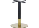 Base Per Tavolo In Acciaio Inox SH-3001-6/GB, Per Ufficio, Hotel, Ristorante, Diametro 50 Cm, Altezza 72 Cm, Acciaio Inox Color Oro