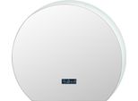 Costway Specchio Da Bagno A Led Semicircolare, Specchio Di Vanità Dimmerabile Con Luci Led A 3 Colori, Funzione Di Memoria