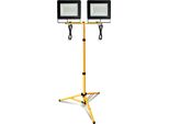 Jayseuw 2X 100W Led Proiettore Da Costruzione Proiettore Da Treppiede Proiettore Da Esterno Luce Da Lavoro Proiettore Da Costruzione IP66 Impermeabile Bianco Caldo