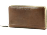Bruno Banani Pelle Portafoglio Zip Around Wallet Brown Marrone