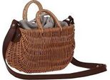 Borsa A Cesto In Vimini Intrecciata Con Tracolla In Pelle Borsa Da Donna In Vimini Borsa A Tracolla Borsa Da Spiaggia