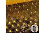 Yuenfong Rete A Led 3X2 M Con Spina, Tenda Luminosa A 8 Modalità Per Interni (250LED Bianco Caldo)