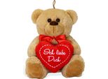 Orsetto Con Cuore Ich Pass Auf Dich Auf Orsetto Di Peluche Marrone 25 Cm