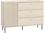 Selsey Caletto - Credenza Con 3 Cassetti, Beige, 120 Cm