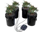 Vevor Dwc Hydroponics Grow System, Sistema Di Coltivazione Idroponica, Deep Water Culture Da 5 Galloni E 4 Secchi, Sistema Dwc Con Pompa D'aria, Pietre D'aria E Indicatore Del Livello Dell'acqua Per Ortaggi A Foglia