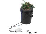 Vevor Dwc Hydroponics Grow System, Sistema Di Coltivazione Idroponica Con Kit Di Gocciolamento Superiore, Coltura In Acqua Profonda Da 5 Galloni Con Pompa D'aria, Pietra D'aria E Indicatore Del Livello Dell'acqua Per Ortaggi A Foglia (1 Secchio + Kit Di Gocciolamento Superiore)